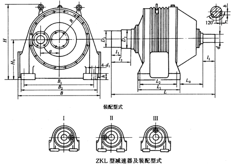 ZK行星齒輪減速機(jī)型式尺寸