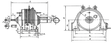 ZZD行星齒輪減速機外形及安裝尺寸