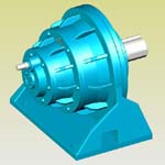 NGW兩級行星齒輪減速機(jī)實(shí)體模型(JB/T6502-93派生系列)