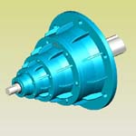 NGW三級行星齒輪減速機(jī)實(shí)體模型(JB/T6502-93)