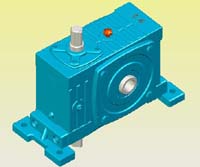 WDWKT型蝸輪蝸桿減速機(jī)實(shí)體模型