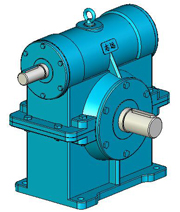 WSJ圓柱蝸桿減速器實(shí)體模型