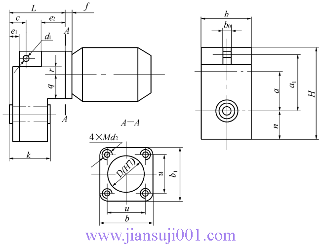 QS型“三合一”運(yùn)行機(jī)構(gòu)用減速機(jī)(ZBJI19027)