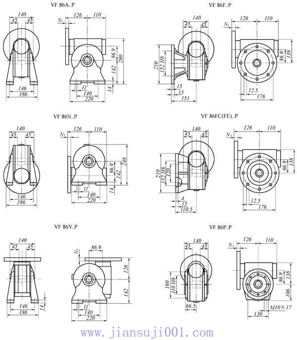 VF系列蝸輪蝸桿減速機(jī)