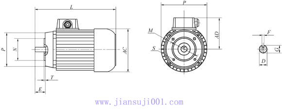 VF系列蝸輪蝸桿電動(dòng)機(jī)型號(hào)參數(shù)表外形安裝尺寸