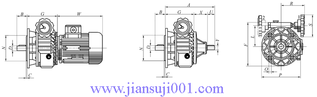 MBNL(F)、MBNL(F)Y系列基型外形及安裝尺寸