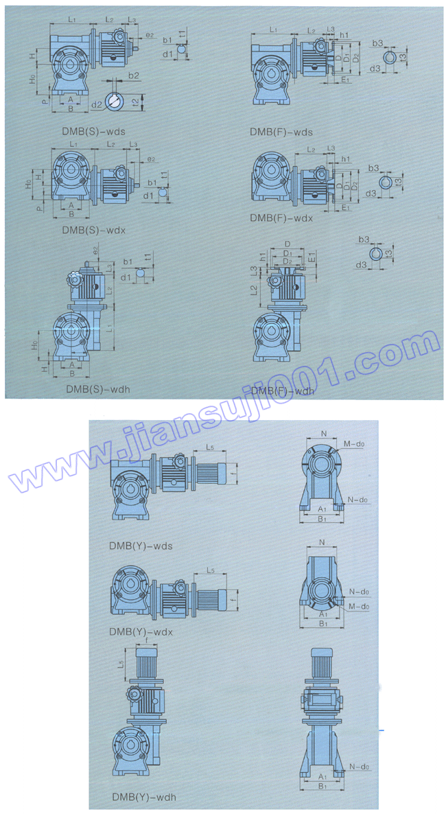 DMB系列無級變速器與Wd系列蝸輪減速器組合
