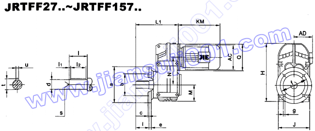 JRTF平行軸-斜齒輪減速電機