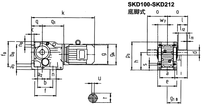 SK系列斜齒輪—蝸旋傘齒輪減速電機