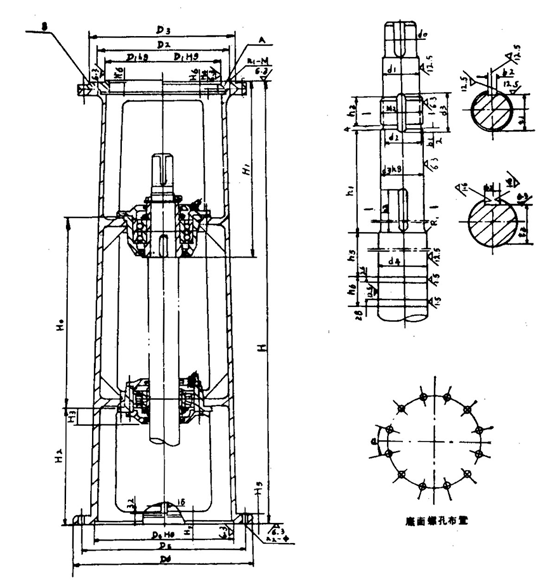SJ型雙支點(diǎn)機(jī)架主要參數(shù)及尺寸