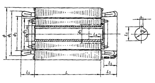 YSR-Z系列制冷機(jī)用耐氟三相異步電動(dòng)機(jī)外形及安裝尺寸